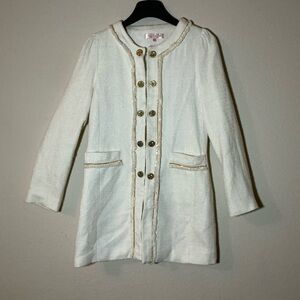 Juicy Girl Tweed Jacket with Gold Buttons Size M